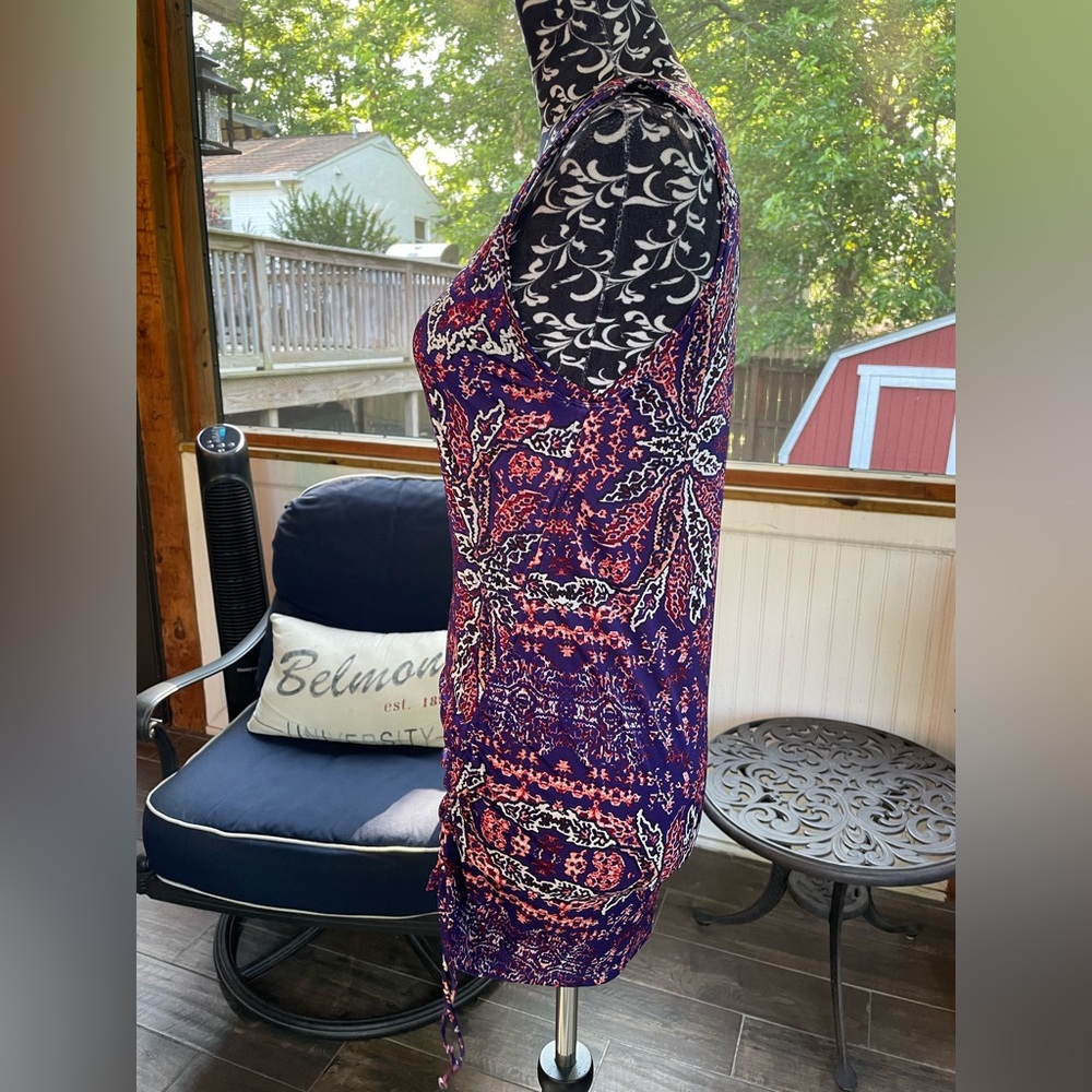 Athleta Medium Pink/Purple Patterned Tank - image 2